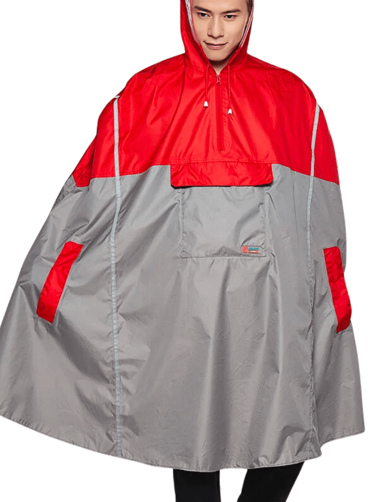 poncho pluie homme rouge 