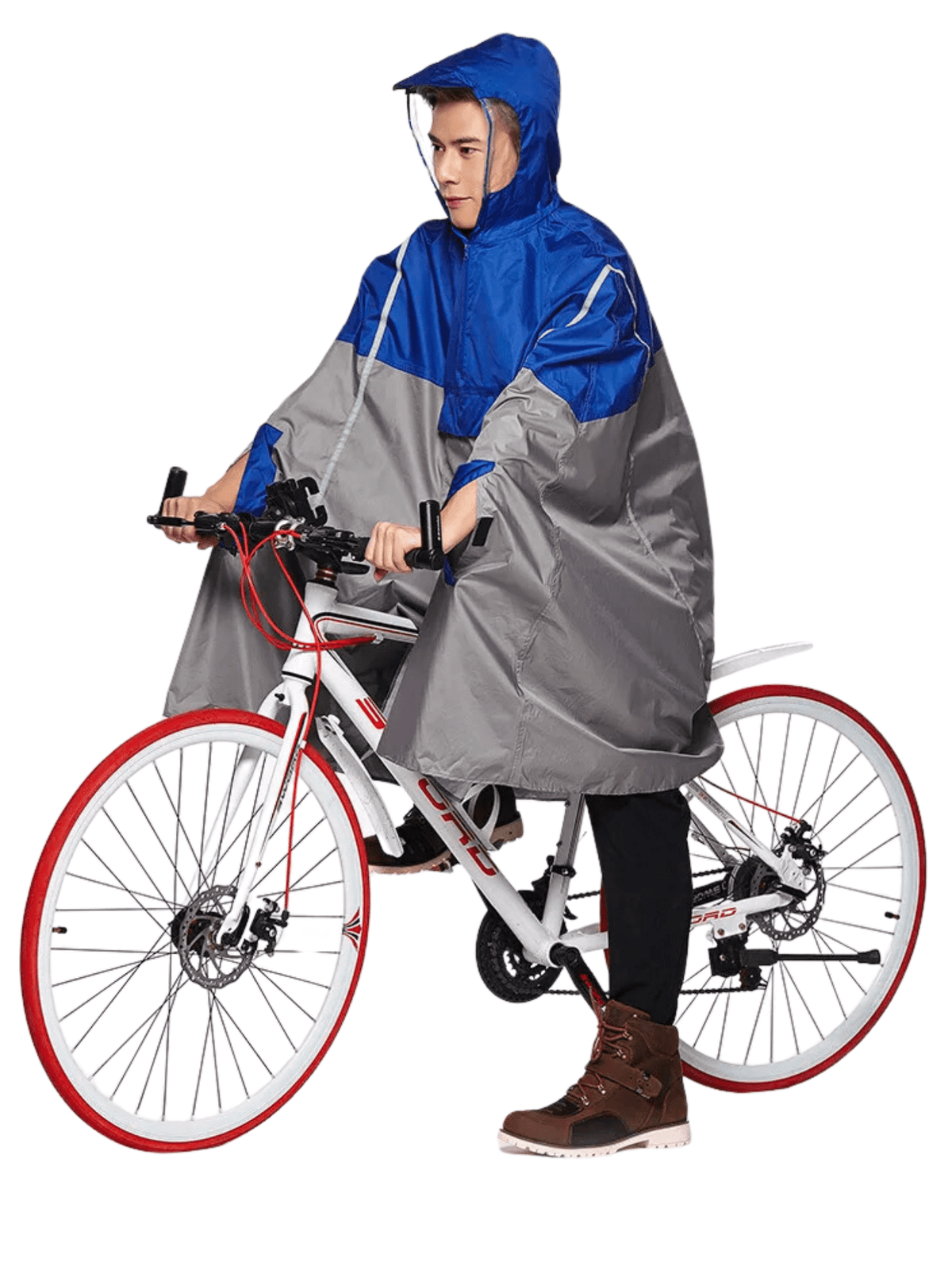 poncho pluie vélo bleu