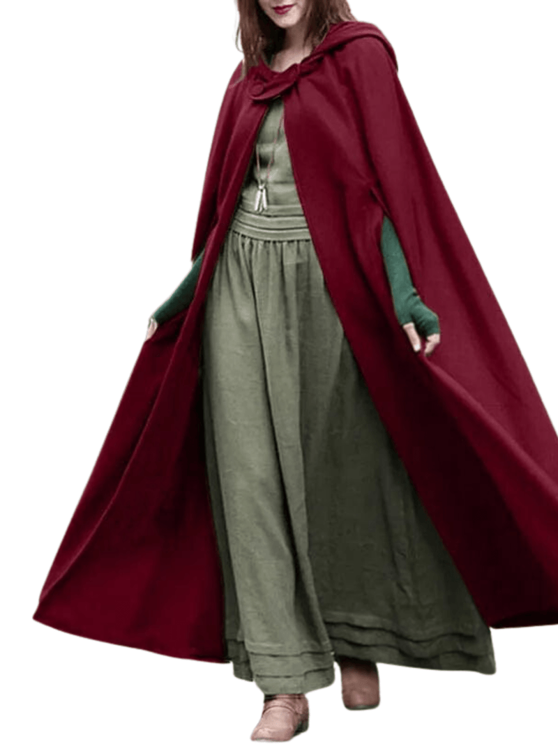 Poncho-Cape Polaire Rouge / S / Polyester/Coton
