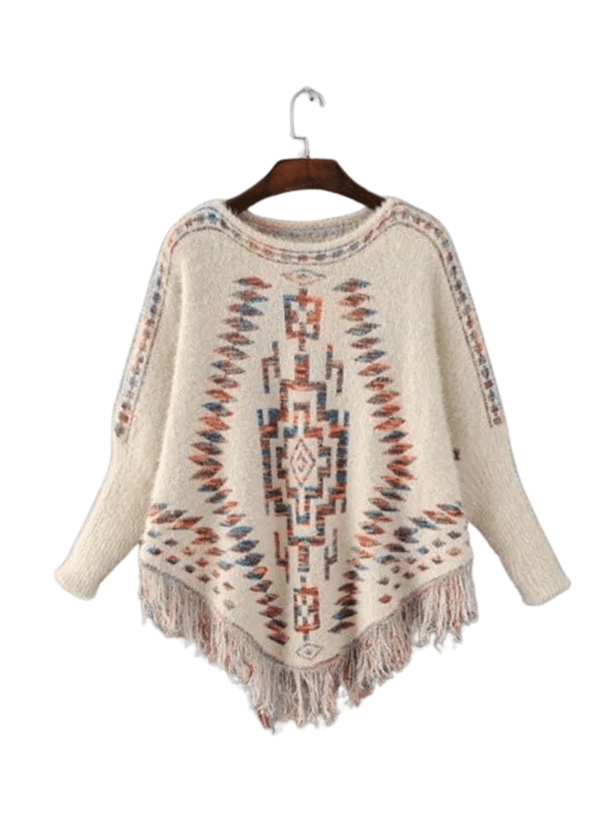 Poncho Femme chaud Beige / Taille unique / Polyester