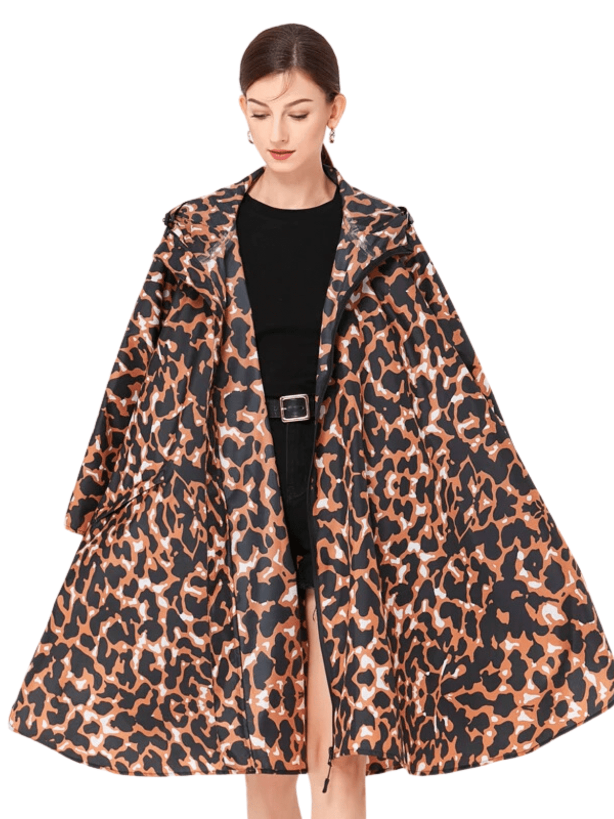 Poncho Pluie Femme Leopard / L / 100% Fibres Polyester