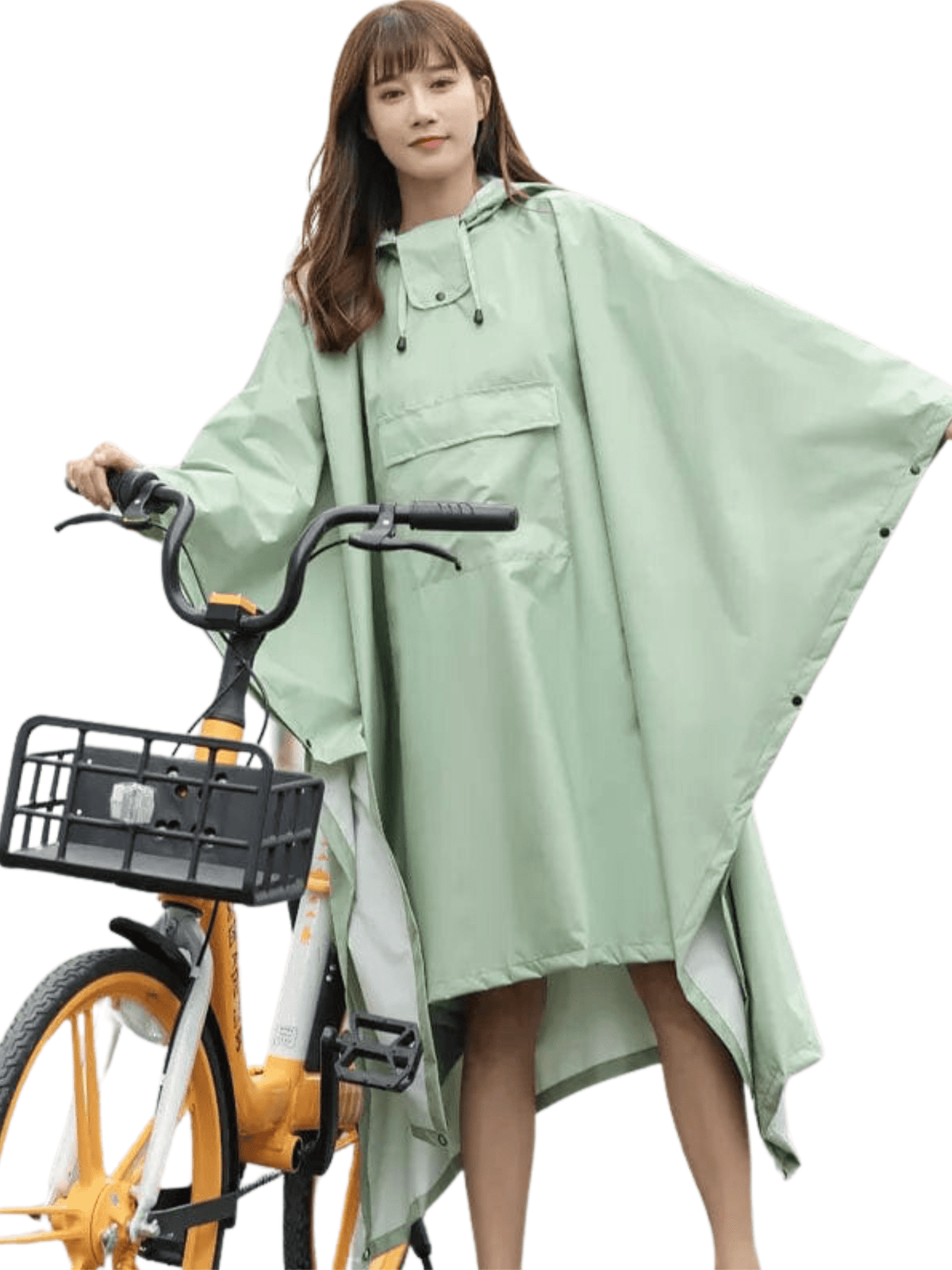 Poncho Pluie Femme Urbain et Élégant  Vert / Une Taille / 100% Polyester Haute Qualité