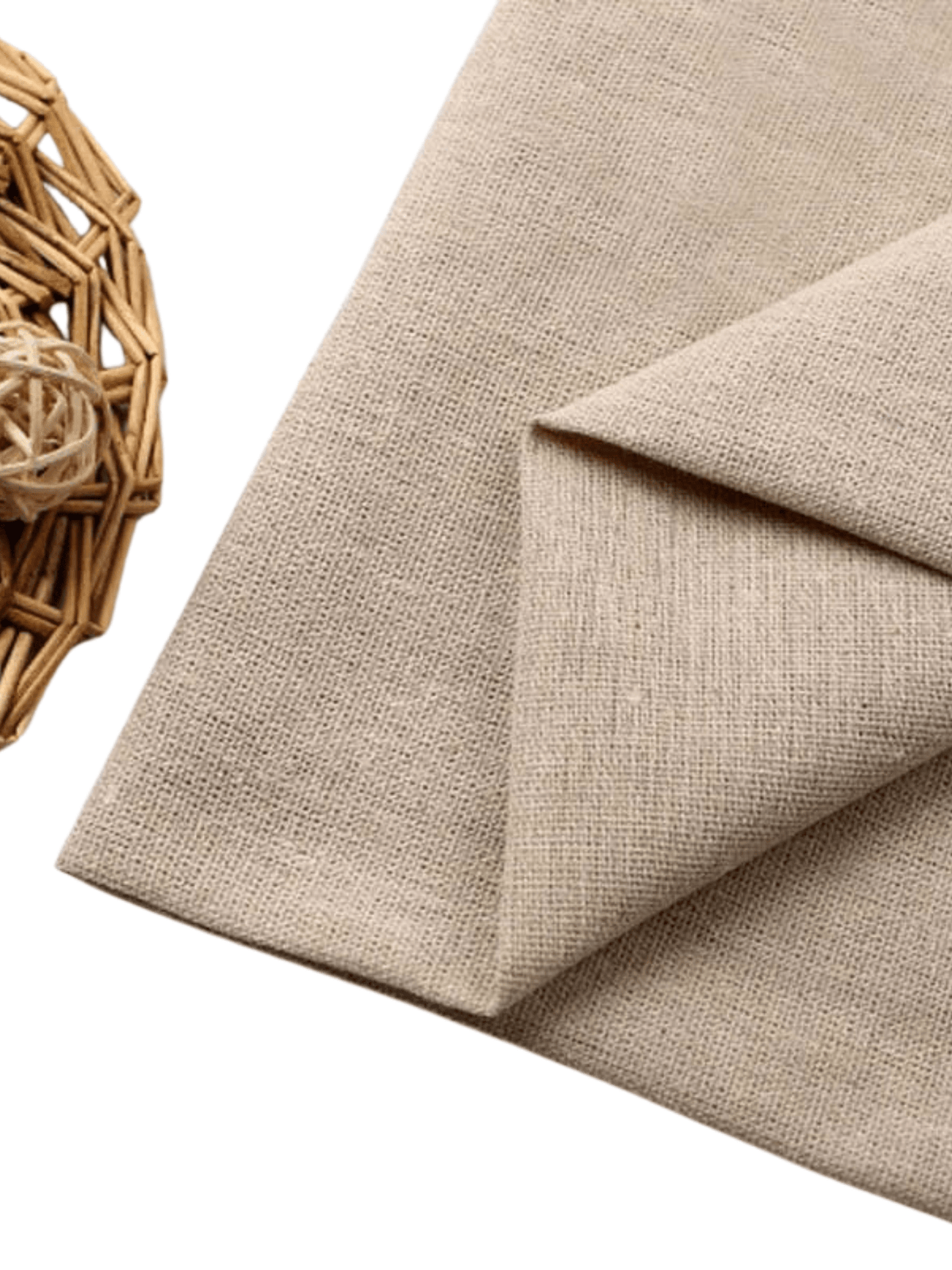 Tissu Coton/Lin pour Poncho DIY  Beige / 0.5mX1.5m / Coton/Lin