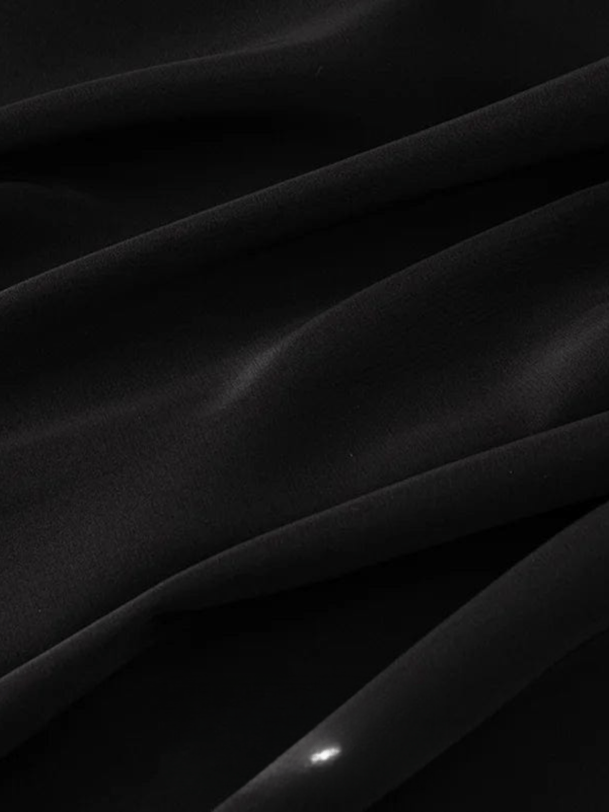 Tissu Mousseline Premium - Idéal Ponchos  Noir / 0.5mX1.5m / 100% Polyester