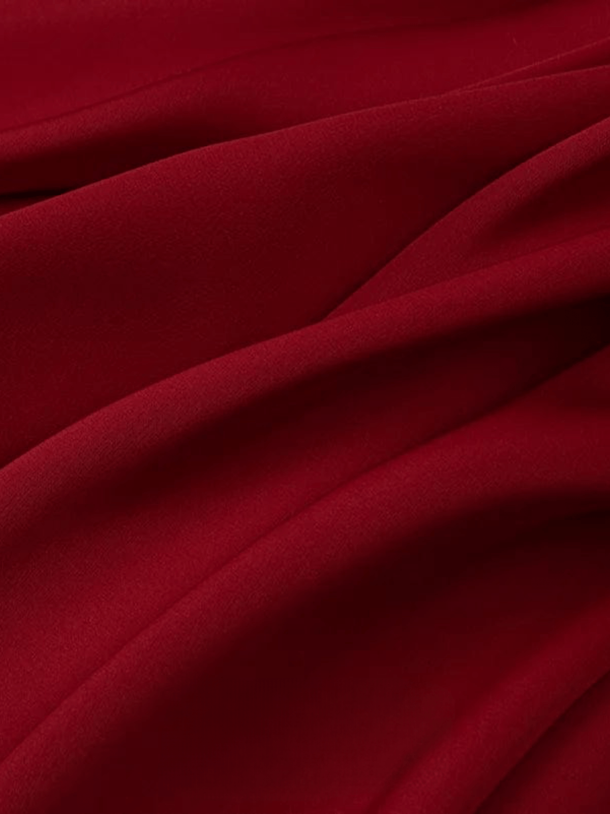 Tissu Mousseline Premium - Idéal Ponchos  Rouge Foncé / 0.5mX1.5m / 100% Polyester