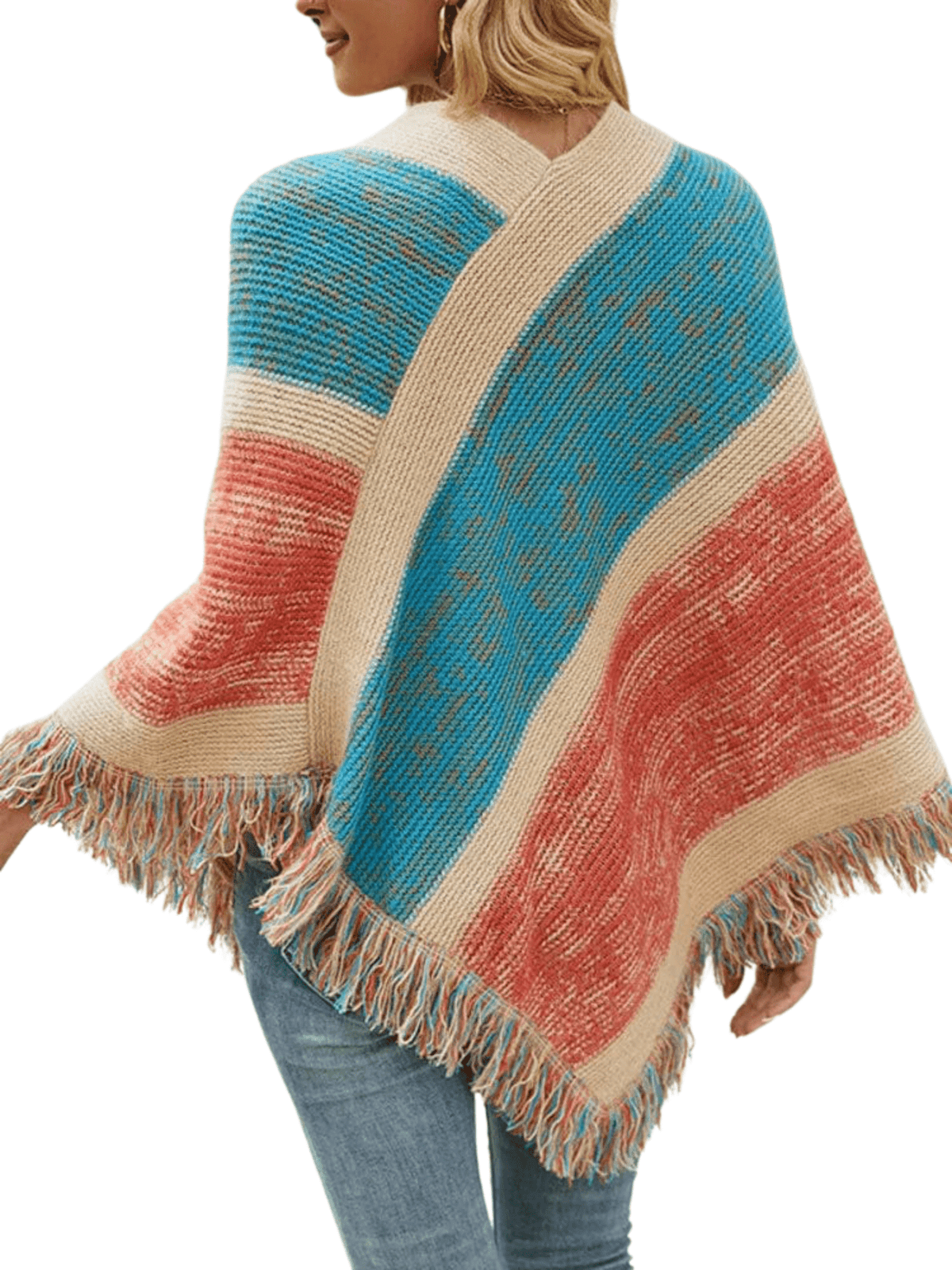 Poncho Femme  'Arc-en-Ciel Chic' 