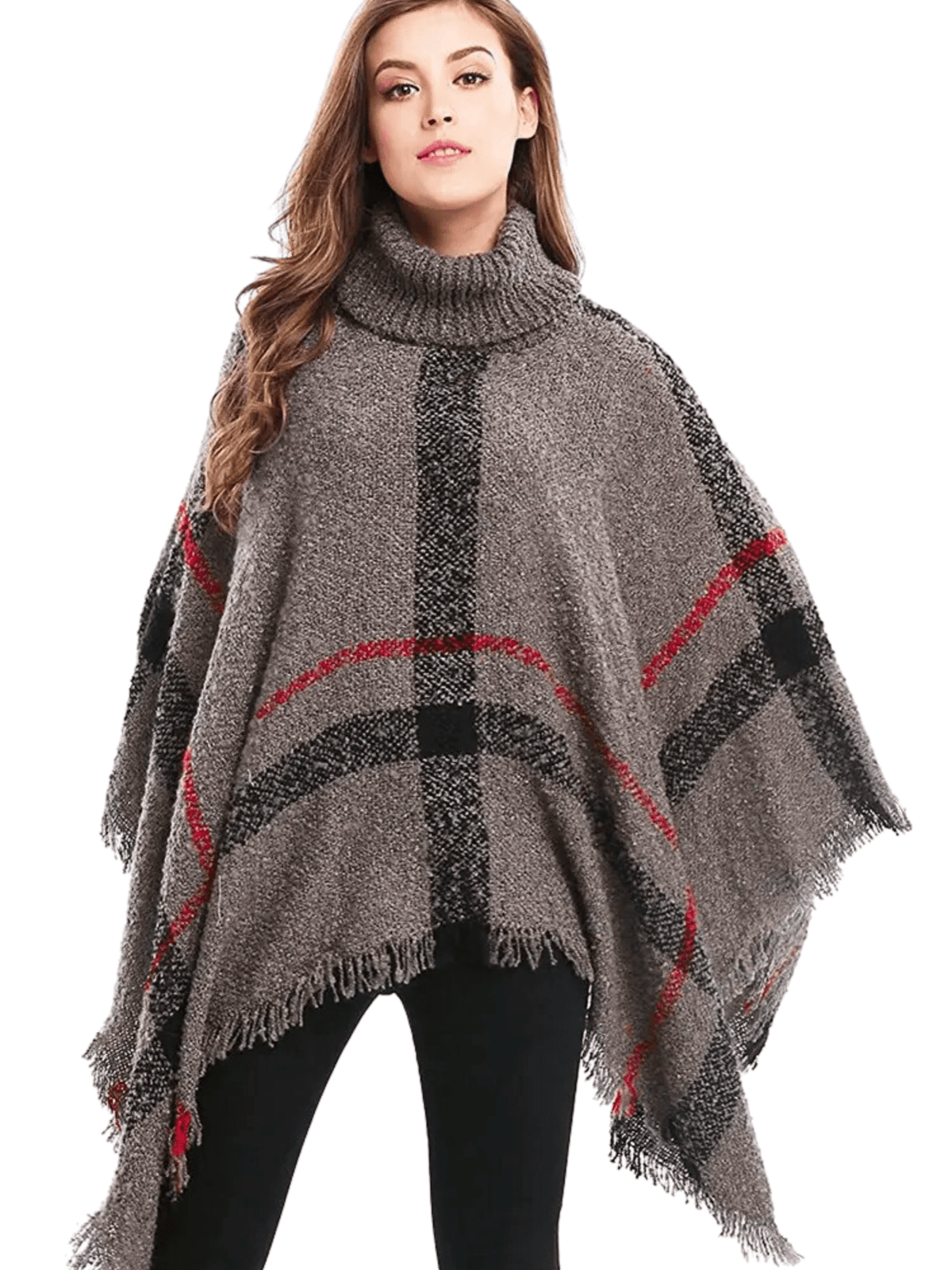 Poncho Femme Chic Rayé 